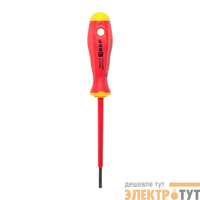 Отвертка Professional SL2.5х0.4мм VDE 1000В EKF sl-2.5-0.4-pro-in