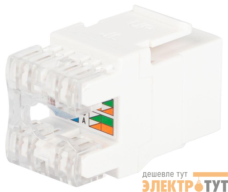 Люк 18-8002-01 коннектор RJ45 CAT6 UTP Keystone бел. Эра Б0063290