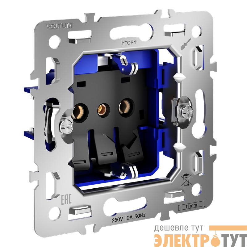 Розетка S70 16А с заземл. механизм Voltum VLS0401M