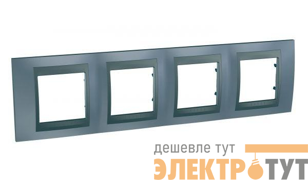 Рамка 4-м Unica Top грей/графит SchE MGU66.008.297