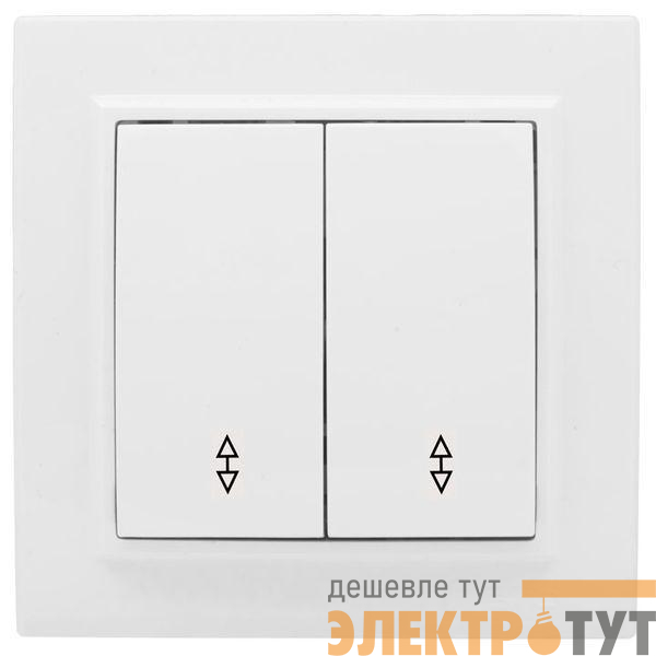 Переключатель проходной 2-кл. СП Минск 10А IP20 бел. Basic EKF ERV10-027-10