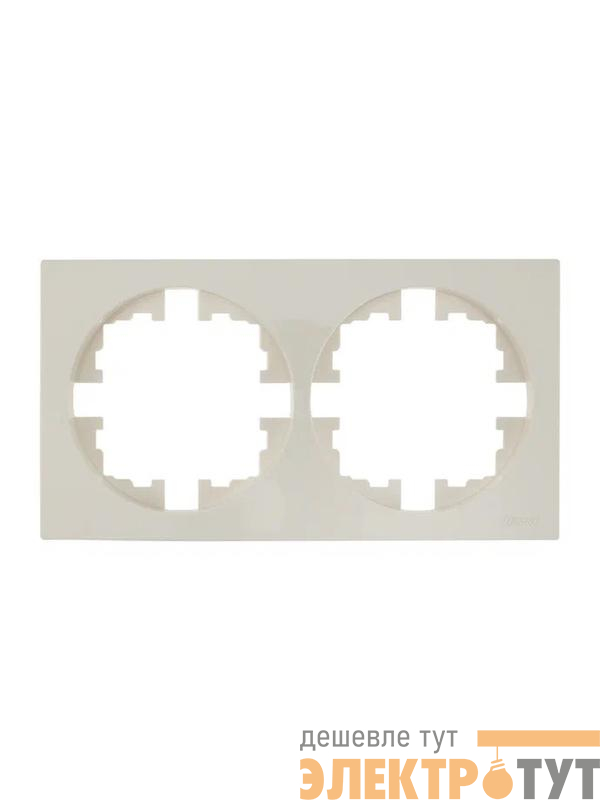 Рамка 2-м OSEN горизонт. квадрат сл. кость LEZARD 743-9000-147