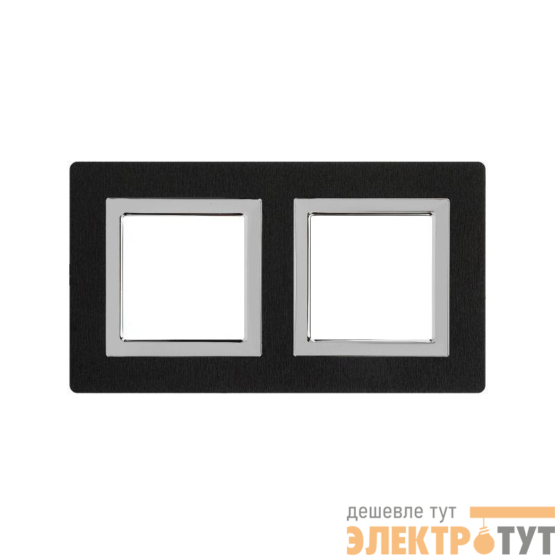 Рамка 2-м 4мод. Avanti алюм. черн. DKC 4402834