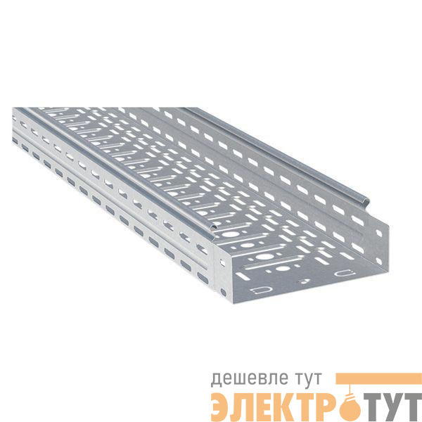 Лоток листовой перфорир. 100х80 L3000 сталь 0.7мм EKF L8010001