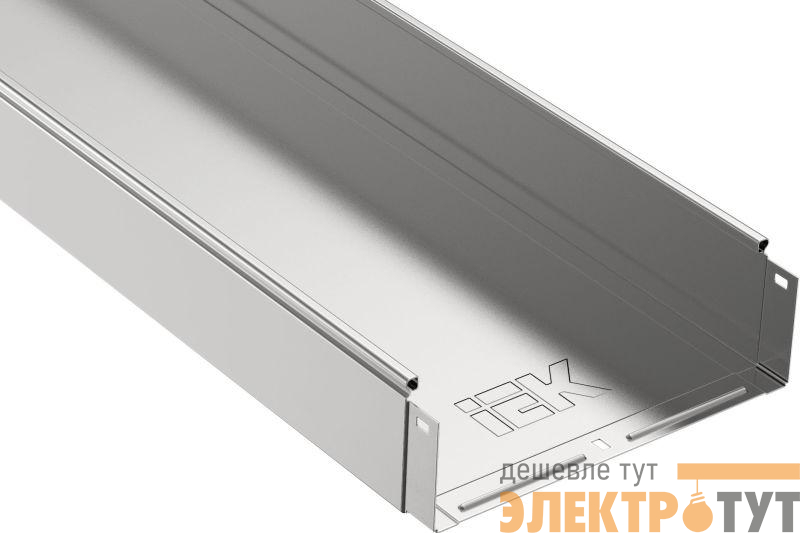 Лоток листовой неперфорир. 300х100 L3000 сталь 1мм IEK CLN10-100-300-3