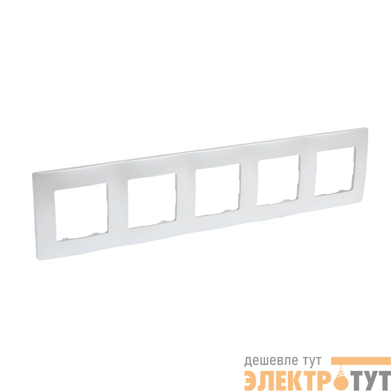 Рамка 5-м СП Etika IP20 алюм. IEK 672555