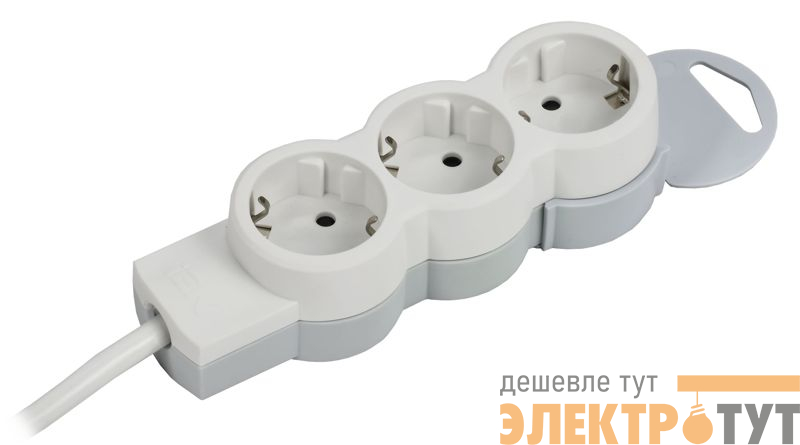 Удлинитель 3х5м с заземл. 16А IP20 Стандарт 3х2P+E ПВС 3х1.5 IEK 695003