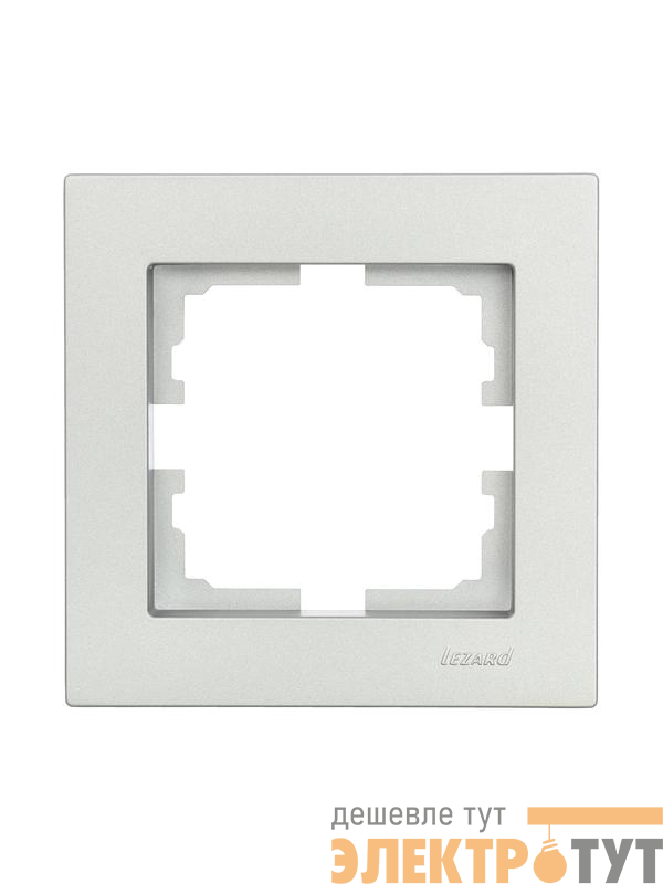 Рамка 1-м VESNA горизонт. платина LEZARD 742-3500-146