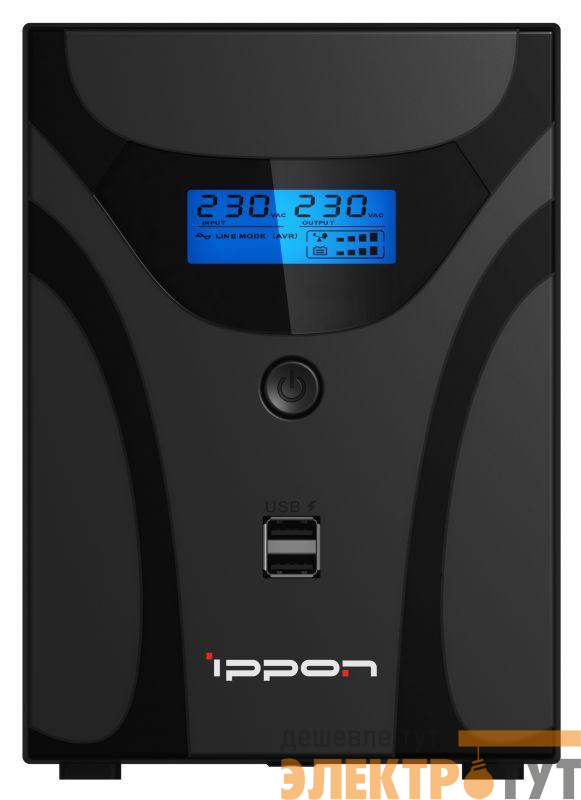 Источник бесперебойного питания Smart Power Pro II Euro 2200 1200Вт 2200В.А черн. IPPON 1029746