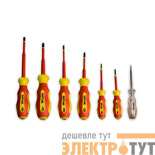 Набор диэлектрических отверток 6+1 (09330) SHTOK 376352