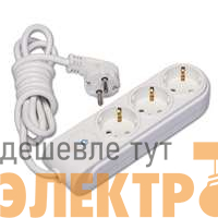 Удлинитель 3х2м с заземл. 16А IP20 с выкл. защ. шторки Makel N3310033