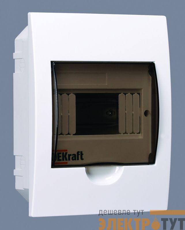 Корпус встраиваемый ЩРВ-П-6 22х17х9 6мод. IP41 пластик. DEKraft 31002DEK