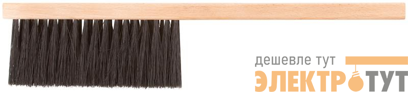 Щетка-сметка искусств. щетина деревянная ручка 3-х рядная 350мм КУРС 68030