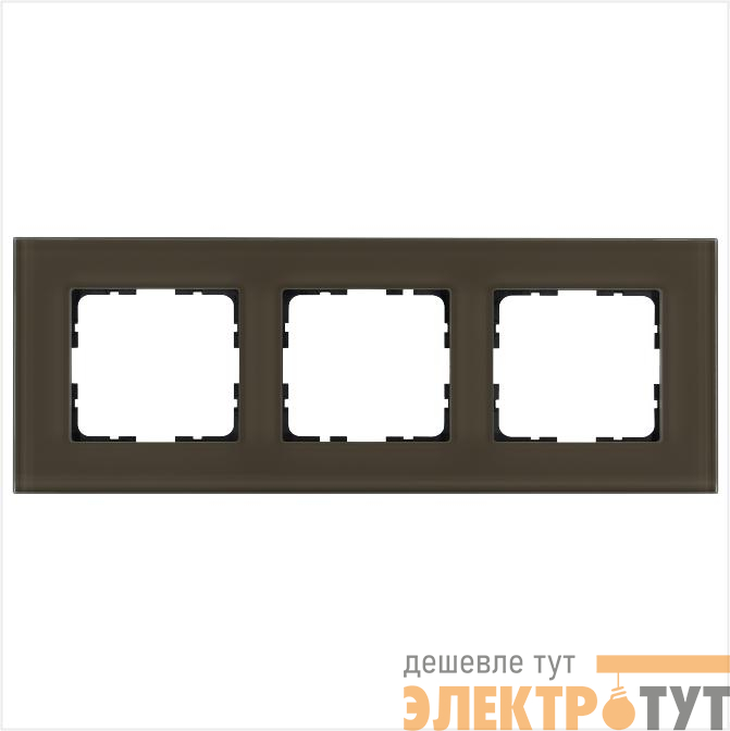 Рамка 3-м G-Glass стекло каперсовый Jasmart G1003GT