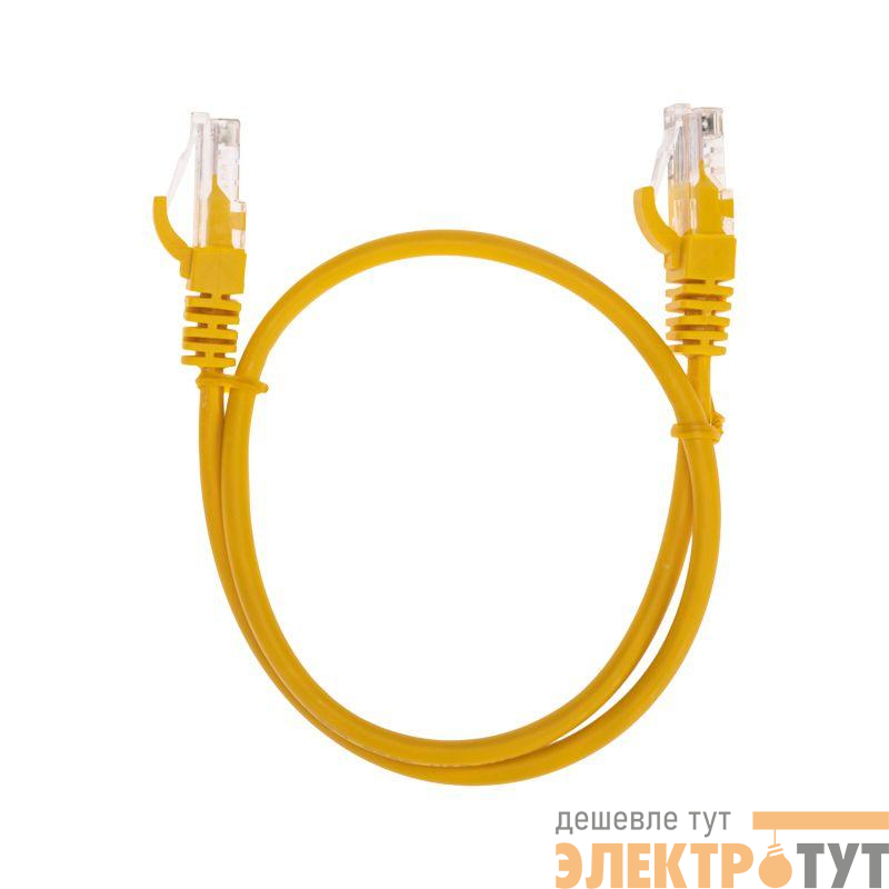 Патч-корд U/UTP CAT 5e RJ45-RJ45 26AWG LSZH желт. 0.5м Rexant 02-0105-05