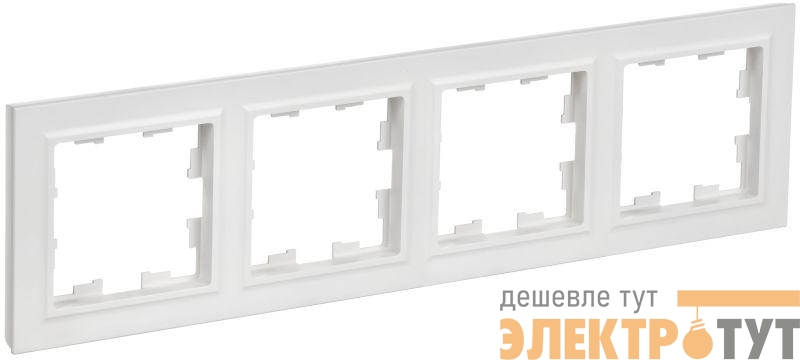 Рамка 4-м BRITE РУ-4-БрАБ арктич. бел. IEK BR-M42-K91