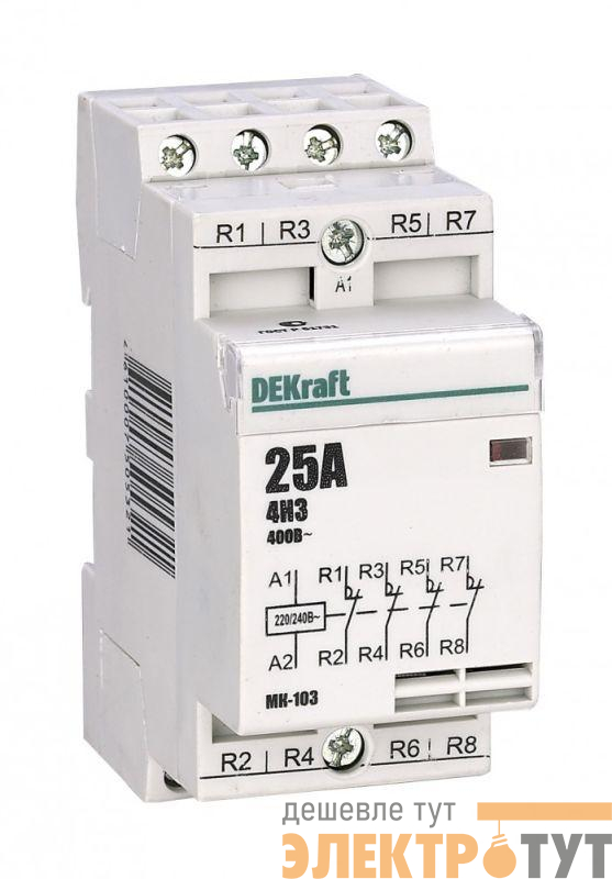 Контактор модульный МК-103 4НЗ 16А 230В DEKraft 18056DEK