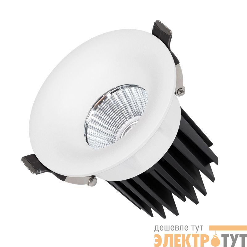 Светильник светодиодный MS-FOGGY-BUILT-R86-10W Warm3000 (WH 36 deg 230В) IP54 металл Arlight 044610