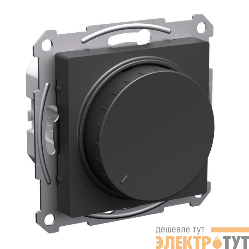 Светорегулятор (диммер) AtlasDesign повор-нажим LED RC 400Вт мех. базальт SE ATN001423