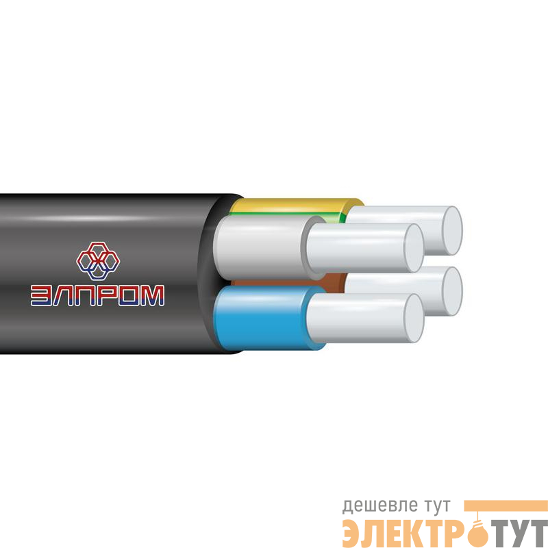 Кабель АВВГ 4х2.5 ОК 0.66кВ Ч (м) ЭЛПРОМ НТ000002619