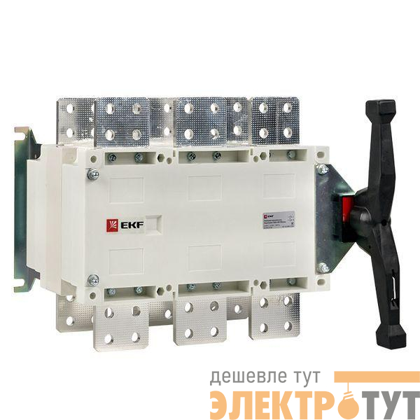 Рубильник-переключатель 3п 1250А с рукояткой управления для прямой установки PowerSwitch PROxima EKF pscs-1250-3