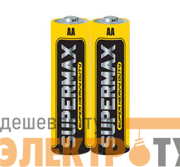 Элемент питания солевой AA/R6 (уп.2шт) SuperMax SUPR6
