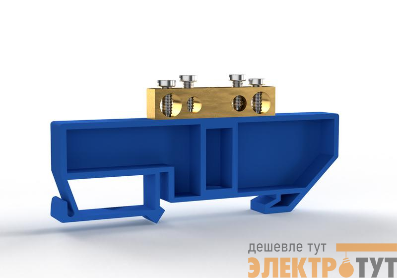 Шина нулевая на DIN-изоляторе 6х9мм 4 отвер. латунь TOKOV ELECTRIC TKE-BCB-69-4-DIN/N