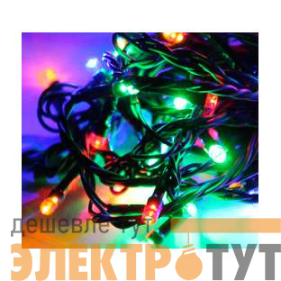 Гирлянда уличная LD200C-GM 200LED 22.9м (19.9+3м) 8 режимов мигания контроллер IP44 мультиколор Космос KOC_GIR200LED_RGB_IP