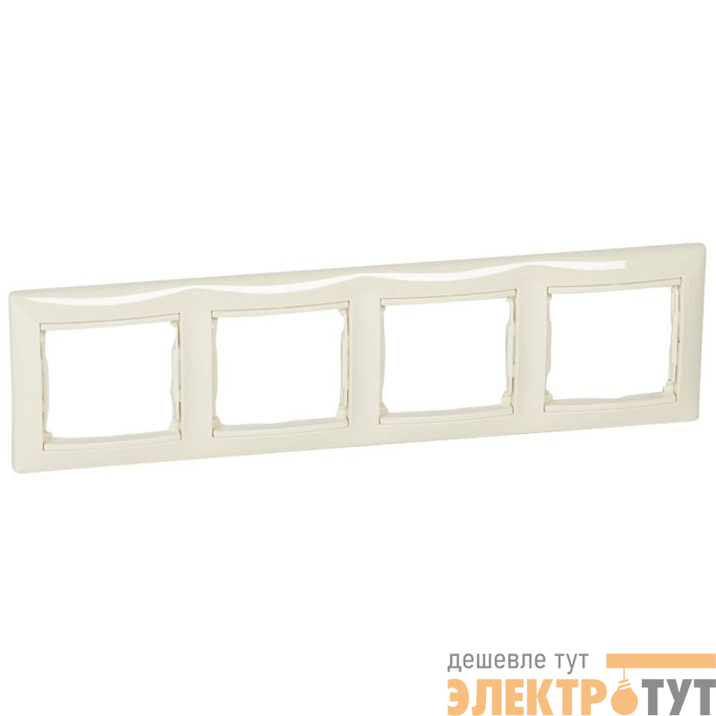 Рамка 4-м Valena горизонт. сл. кость (DIY-упак.) IEK 695634