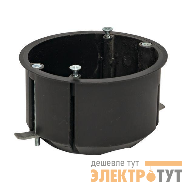 Коробка установочная КМП-020-009 для полых стен 80х45 полипропилен метал. лапки IP30 черн. EKF plc-kmp-020-009