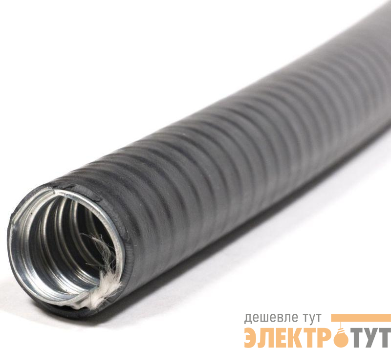 Металлорукав в ПВХ изоляции МПГ НГ толстостенный 12 с протяжкой (уп.50м) ГОФРОМАТИК zeta42818
