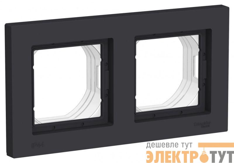 Рамка 2-м AtlasDesign Aqua IP44 карбон SE ATN441002