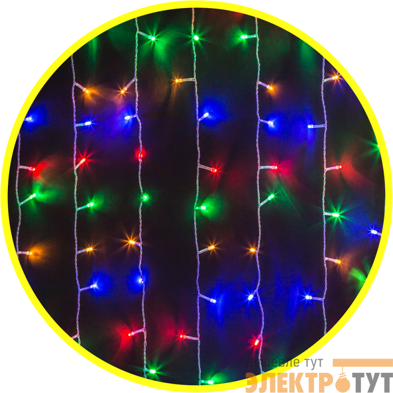 Гирлянда светодиодная "Занавес" 93 645 NGF-D022-01 1.5х1.2м 192LED RGBY IP20 TR Navigator 93645
