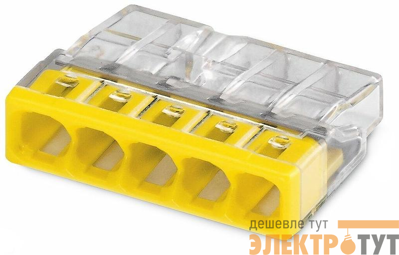 Клемма строительно-монтажная СМК 2273-205 EU2.5 415 5-проводная прозр. TOKOV ELECTRIC TKE-EU2.5-415/C100