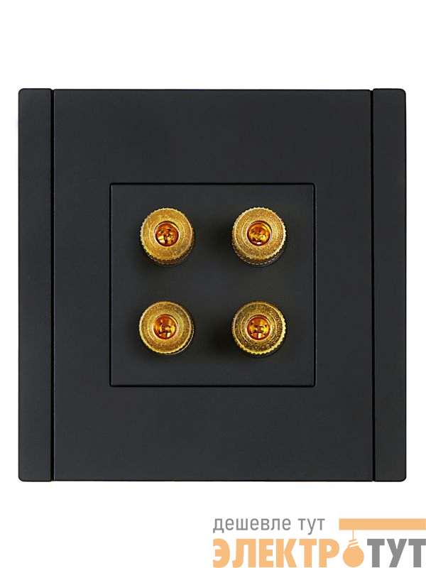 Аудиорозетка 4-м FORTE&PIANO FP139 черн. IEK FP-S40-K02