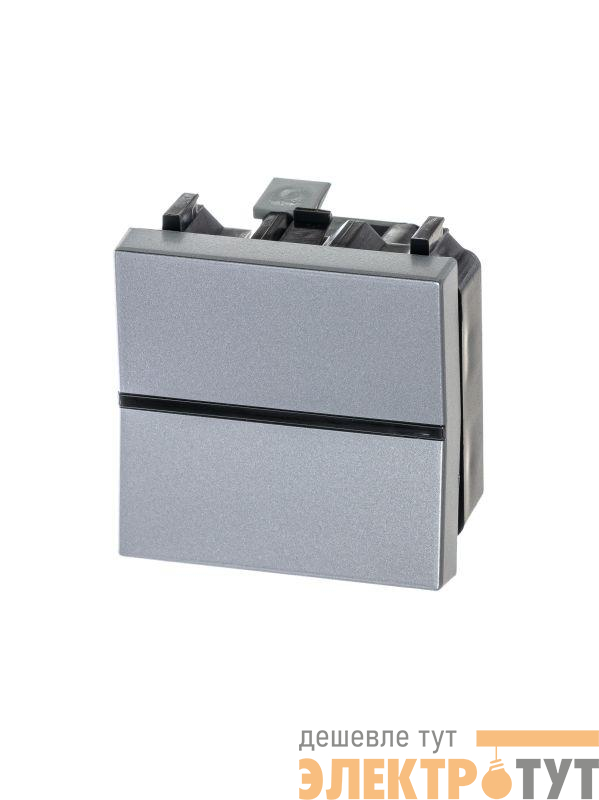 Механизм переключателя 1-кл. с клавишей 2мод. Zenit серебристый ABB 2CLA220200N1301