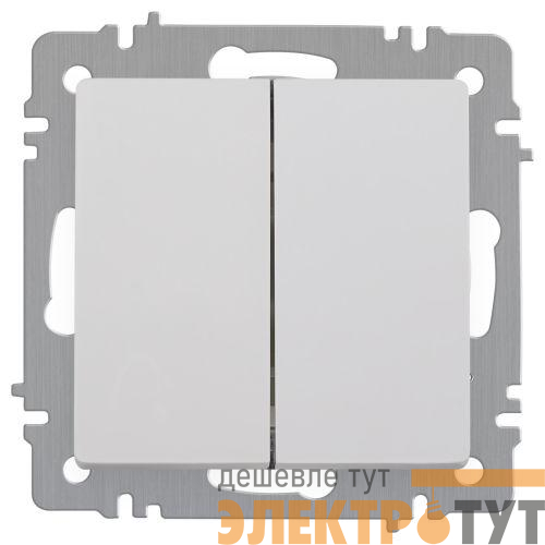 Выключатель 2-кл. СП Accent 6-104-01 10А IP20 250В AL/CU бел. Intro Б0063452