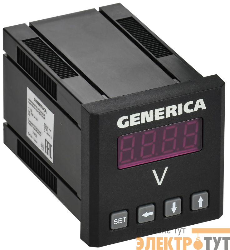 Вольтметр цифровой щитовой 1ф 48х48 LED GENERICA IDV31-5-1-0-LED-G