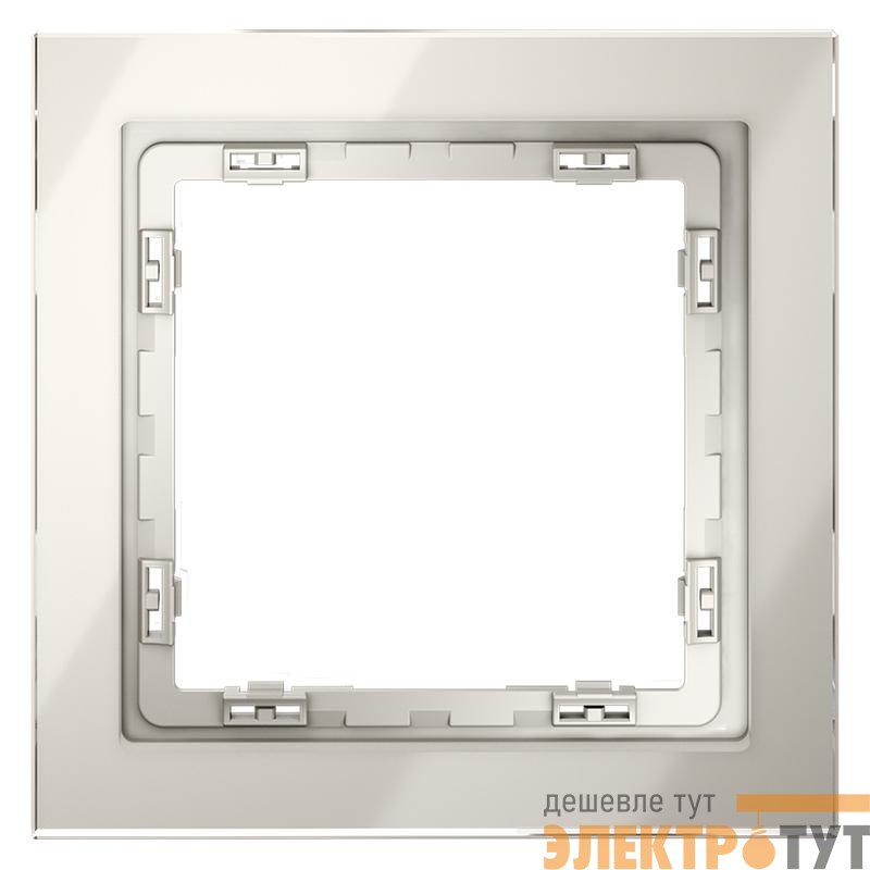 Рамка 1-м S70 стеклян. кашемир Voltum VLS110103