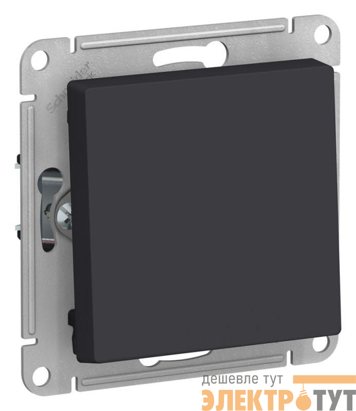 Выключатель 1-кл. AtlasDesign 2-п. 10А мех. карбон SE ATN001021