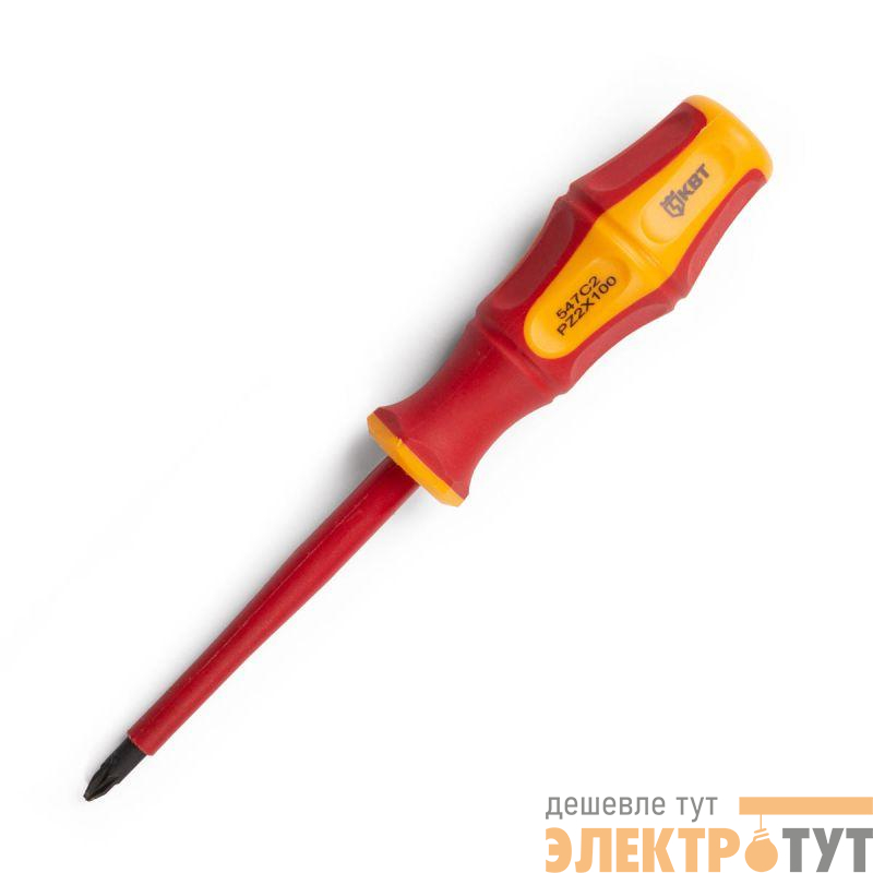 Отвертка диэлектрическая "Профи" PZ2х100 КВТ 78614