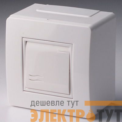 Коробка с выключателем 1-кл. 2мод. ОП Brava 16А IP20 PDD-N60 бел. DKC 10002