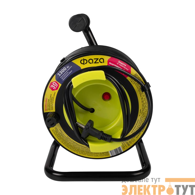 Удлинитель на катушке 1х30м CR-01-3000 ФАZА 5063761