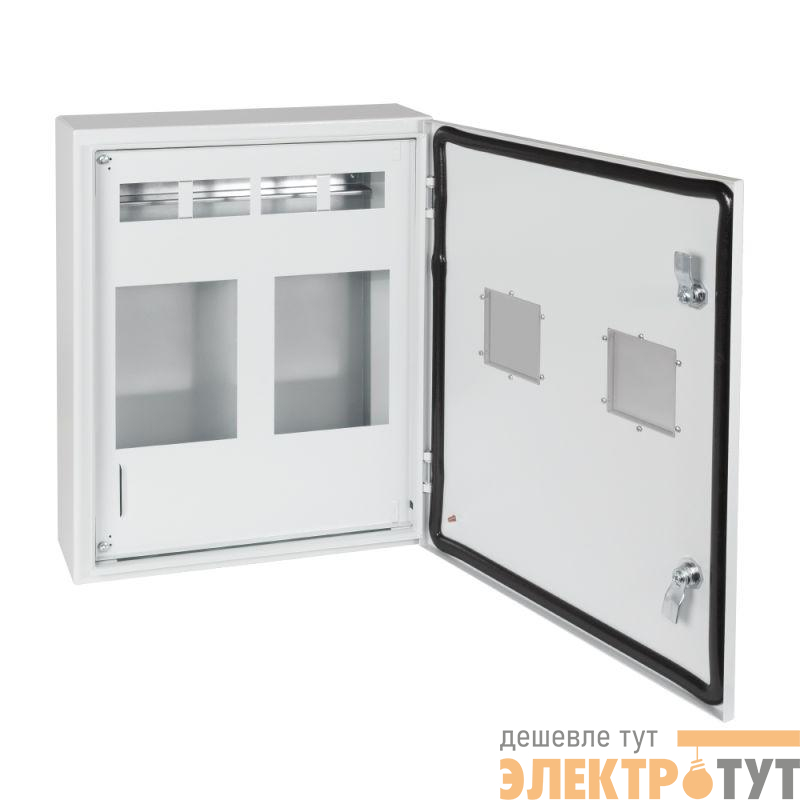 Корпус металлический ЩУРн-ПРО-3х2-МП/18-550х470х147-IP66-УХЛ1 (3фх2 счетчика на МП с окном учета 18 модулей ПРО) КЭАЗ 367476