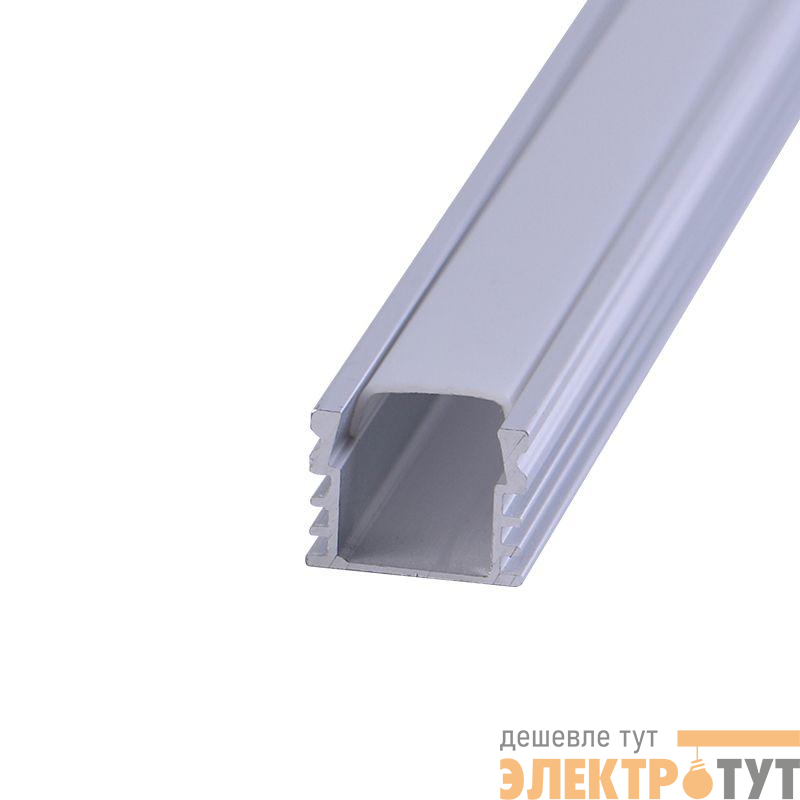 Комплект накладного алюм. профиля с рассеивателем 16х12мм 1м Rexant 146-401-1