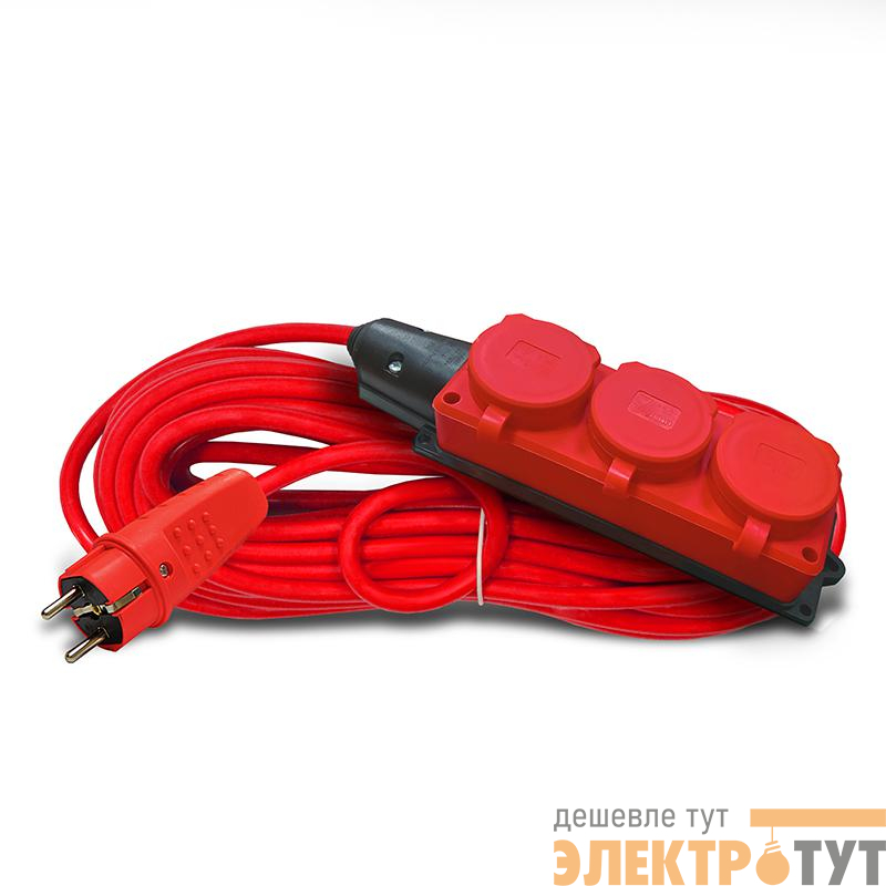 Удлинитель 3х40м с заземл. 16А IP44 3.5кВт КГ 3х1.5 с защ. крышкой АРКТИК морозостойкий DOMTOK 2602