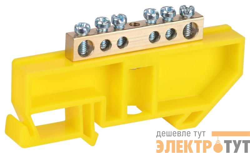 Шина NO-224-88 PE земля на DIN-изоляторе ШНИ-6х9-6-Д-желт. ЭРА Б0062859