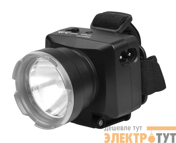 Фонарь налобный AccuFH7-L3W-bk 2 режима работы: 100проц./50проц. IP20 регулир. угол наклона индикатор зарядки черн. ФАZА 2857644
