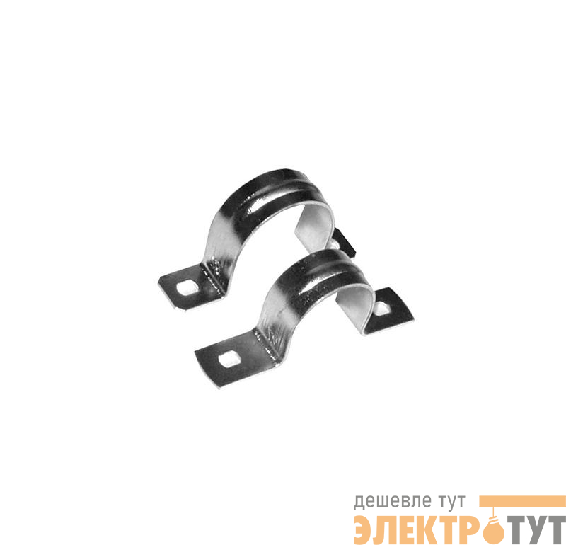 Скоба крепежная двухлапковая d16-17мм метал. оцинк. Ruvinil СМД-16-100
