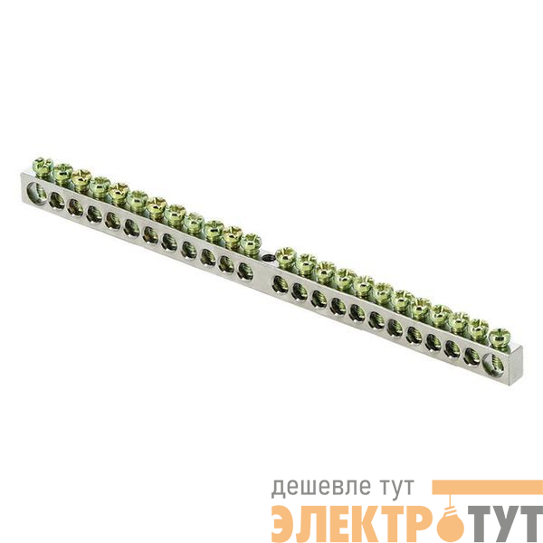 Шина PEN "ноль-земля" 6х9 24 отверст. цинк крепеж по центру PROxima EKF sn1-63-24